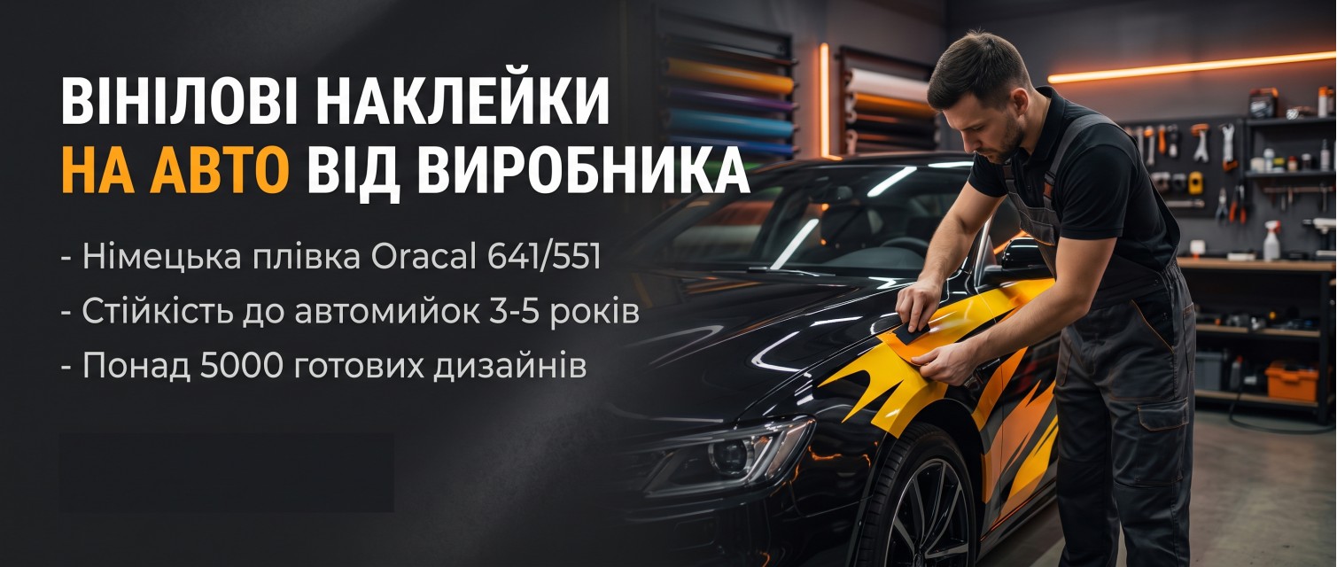 «Вінілові наклейки на авто від виробника»