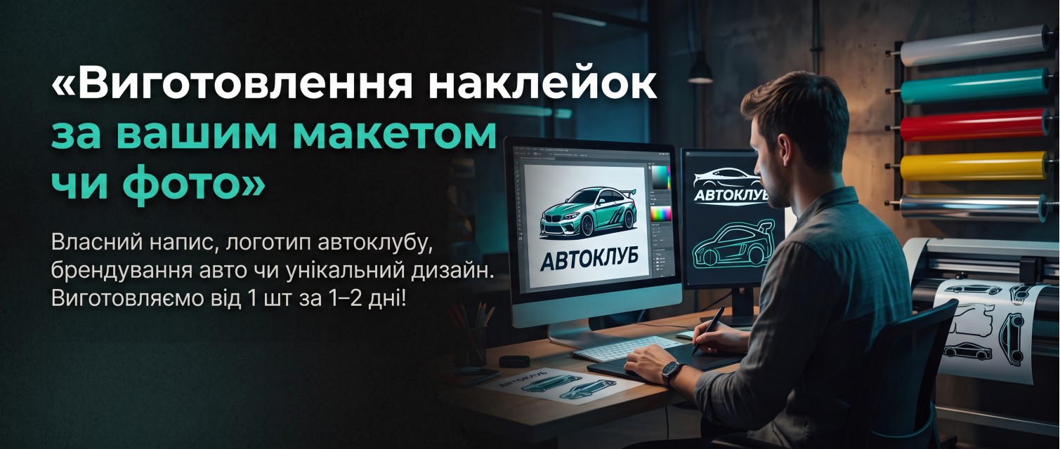 «Виготовлення наклейок за вашим макетом чи фото»
