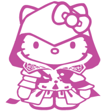 Наклейка «Hello Kitty Самурай»