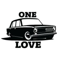 Наклейка «ВАЗ 2101 One Love»