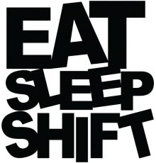 Наклейка «Eat Sleep Shift»