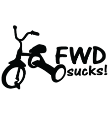 Наклейка «FWD Sucks!»