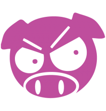 Наклейка «JDM Pig Angry»