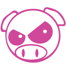 Наклейка «JDM Pig Angry v2»