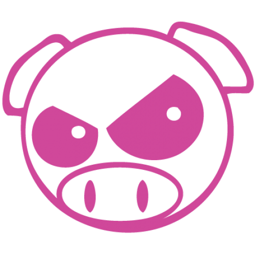 Наклейка «JDM Pig Angry v2»