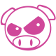 Наклейка «JDM Pig Angry v2»