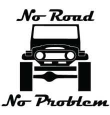 Наклейка «No Road - No Problem»