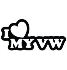 Наклейка «I love my VW»