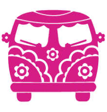 Наклейка «VW Bus Hippy Style»
