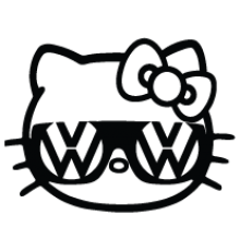 Наклейка «Hello Kitty Volkswagen»