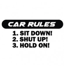 Наклейка «Car Rules»