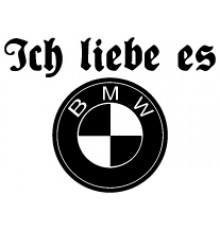 Наклейка «Ich liebe es BMW»