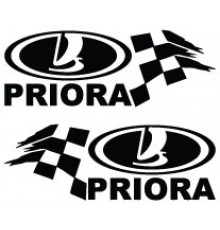 Набір наклейок «LADA Priora» 2 шт.