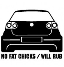 Наклейка «No Fat Chicks»