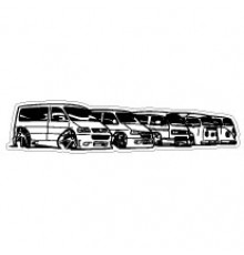 Наклейка «VW Transporter Еволюція»
