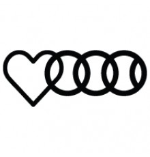 Наклейка «AUDI серце»
