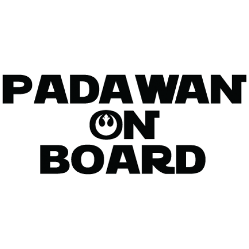 Наклейка «Padawan on board»