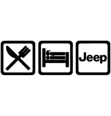 Наклейка «Eat, Sleep, Jeep»