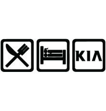 Наклейка «Eat, Sleep, Kia»