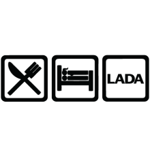 Наклейка «Eat, Sleep, LADA»
