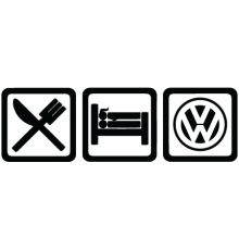 Наклейка «Eat, Sleep, Volkswagen»