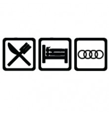 Наклейка «Eat, Sleep, Audi»