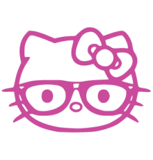 Наклейка «Hello Kitty Ботан»