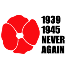 Наклейка «1939 - 1945 Never Again»