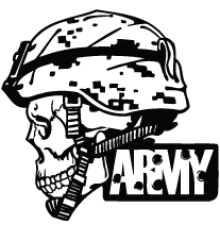 Наклейка «Army Skull»