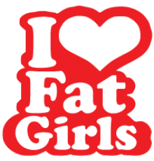 Наклейка «I Love Fat Girls»