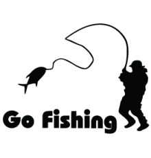 Наклейка «Рибалка Go Fishing»