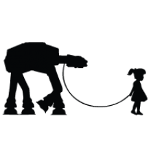 Наклейка «AT-AT & Girl»