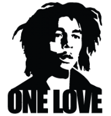 Наклейка «Bob Marley One Love»
