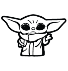 Наклейка «Baby Yoda v2»