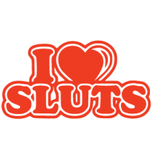 Наклейка «I love sluts»