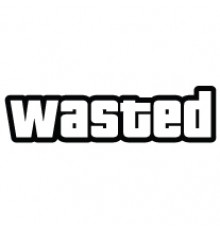Наклейка «Wasted»