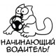 Наклейка «Кіт Саймона Водій-початківець»