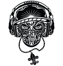Наклейка «Skull DJ TS»
