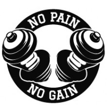 Наклейка «No Pain No Gain»