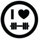 Наклейка «I love GYM»