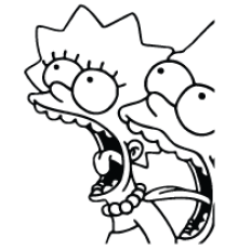 Наклейка «Bart & Lisa Simpson»