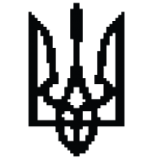 Наклейка «Тризуб Pixel Style»