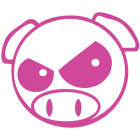 Наклейка «JDM Pig Angry v2»
