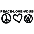 Наклейка «VW Peace Love Vdub»