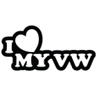Наклейка «I love my VW»