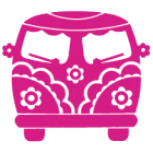 Наклейка «VW Bus Hippy Style»
