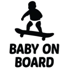 Наклейка «Baby on Board Surfer»