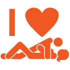 Наклейка «I love SEX»