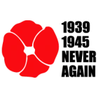 Наклейка «1939 - 1945 Never Again»