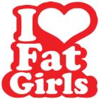 Наклейка «I Love Fat Girls»